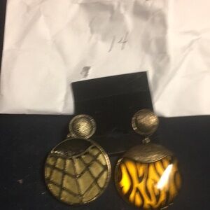 Unique Gold and Yellow Statement Earrings